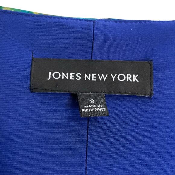 Jones New York Dress Women's Size 8 Multicolor Sheath Surplice Stretch Tropical - Picture 2 of 13